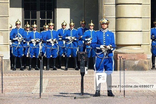 Sweden Stockholm royal palace guards