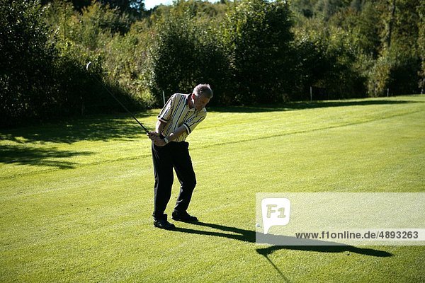 Mann Golfsport Golf alt spielen
