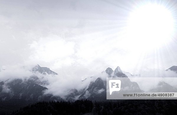 Berg Landschaft Nebel