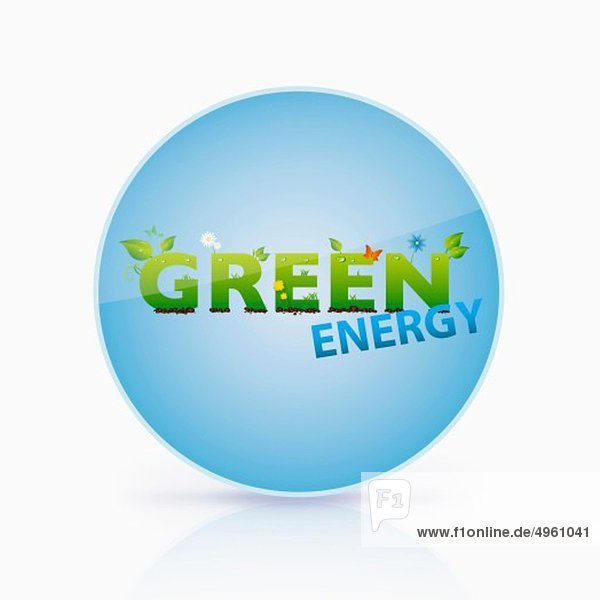 Grüne Energie auf weißem Hintergrund