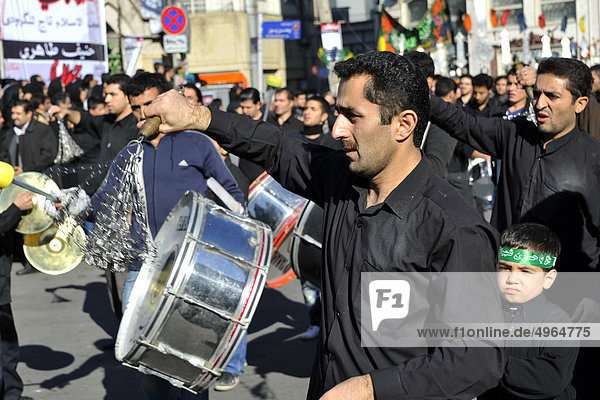 Iran Teheran Celebration of Ashura which Commemorates the Death of the Prophet Hosein