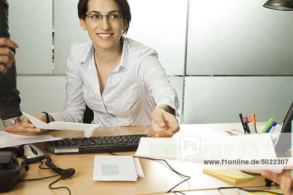 Businesswoman working in office