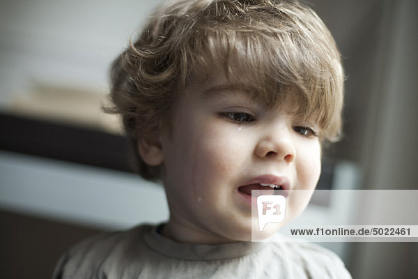 Toddler boy crying  portrait