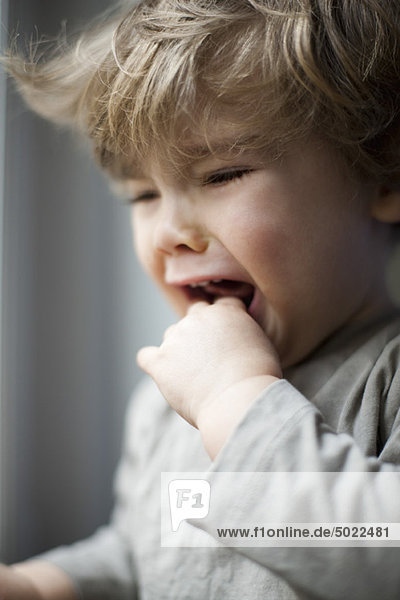 Toddler boy crying  portrait