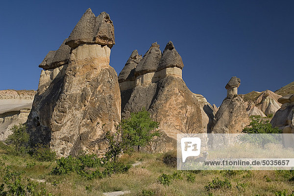 Turkey  Cappadocia  Goreme  Pasabag  View of rock formation