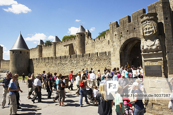 Medieval city  Carcassonne  Aude  Languedoc-Roussillon  France
