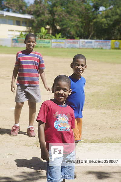 Boys on baseball field  Sosua  Dominican Republic