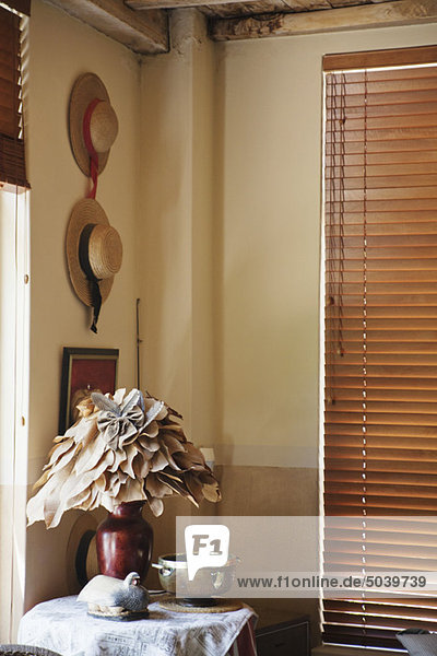 Home interiors with flower pot