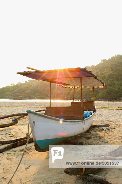 Boot am Strand in Palolem  Goa