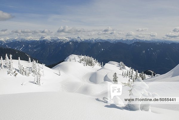 The view looking east from First Pump Peak on Mt Seymour Mt Seymour Provincial Park Vancouver BC Canada