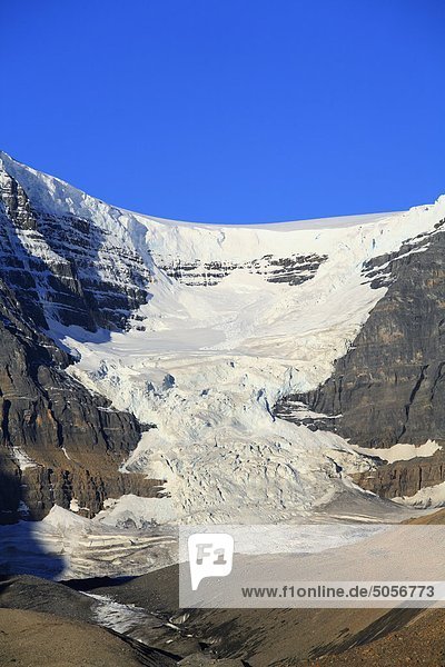 Kuppel Gletscher verschütten aus den kanadischen Rocky Mountains Columbia-Eisfeld  Jasper-Nationalpark