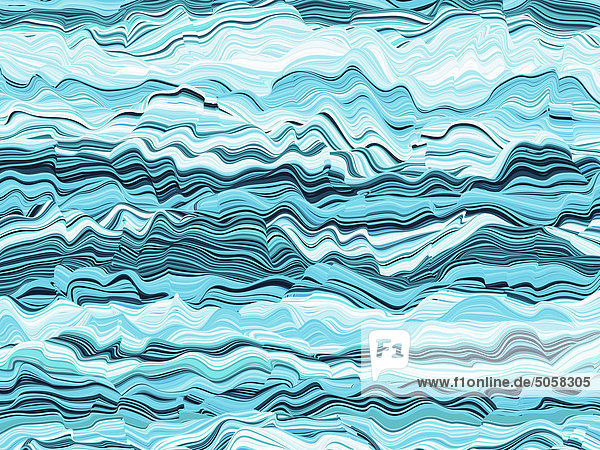 Abstraktes Wellenmuster in blau