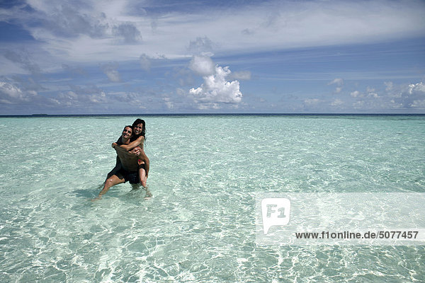 Maldives coule in shallow water