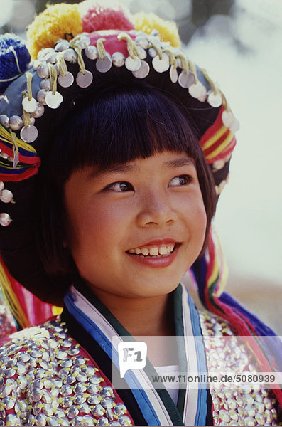 Girl in costume  Chiang Rai  Thailand.