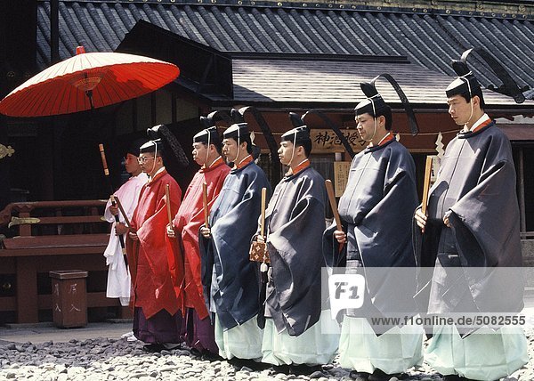 Shinto priests  Kyoto  Japan