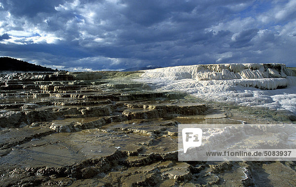 USA Wyoming Yellowstone National Park Mammoth Hot Springs