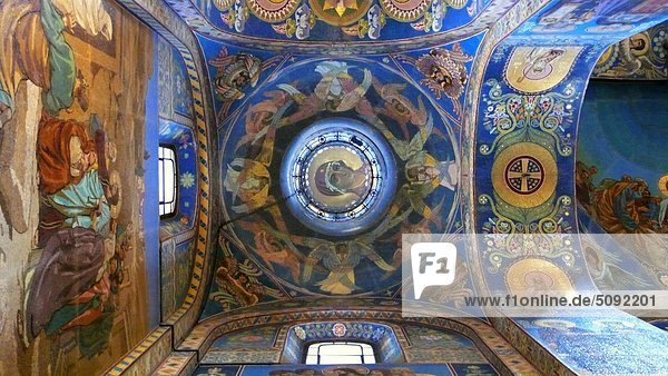 Ceiling.Church auf vergossenen Blutes St Petersburg Russland