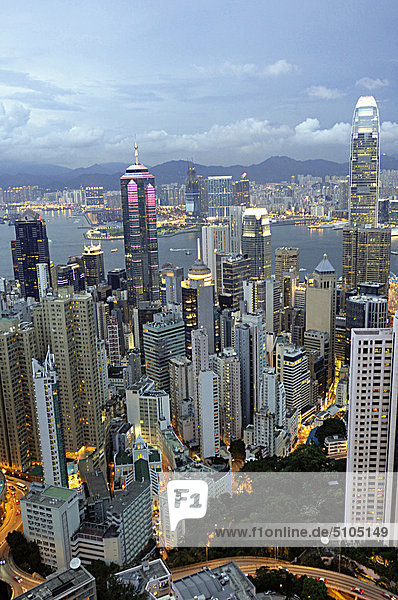 China Hong Kong Skyline vom Victoria peak