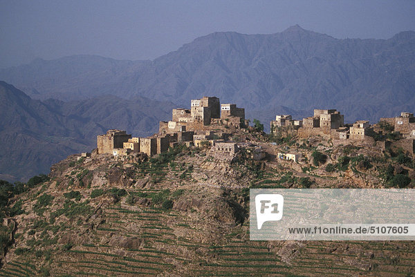 Jemen  Bergdorf  Plateau von al-Mahwit