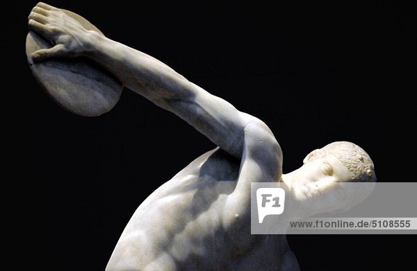 Italien  Latium  Rom  Massimo Nationalen Palastmuseum  Marmor-Statue  die Diskobolos Lancellotti Mirone Bildhauer.