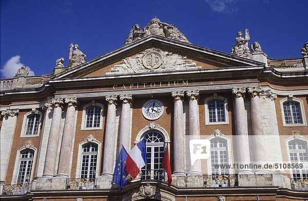 Haute Garonne  Toulouse  Frankreich  Midi-Pyreneen  Capitolium Fassade.