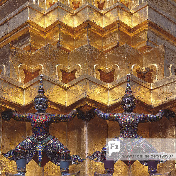 Tempelfiguren  What Phra Keo  Bangkok  Thailand