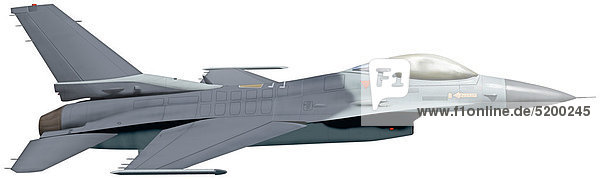 Flugzeugmodell  Modernes Jagdflugzeug F16