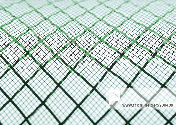 Netz mit grünen Bändern