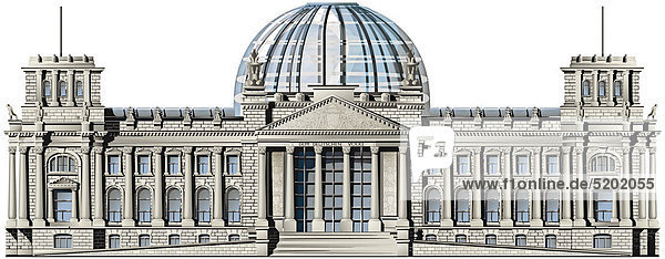Reichstag in Berlin  Deutschland  Computergrafik