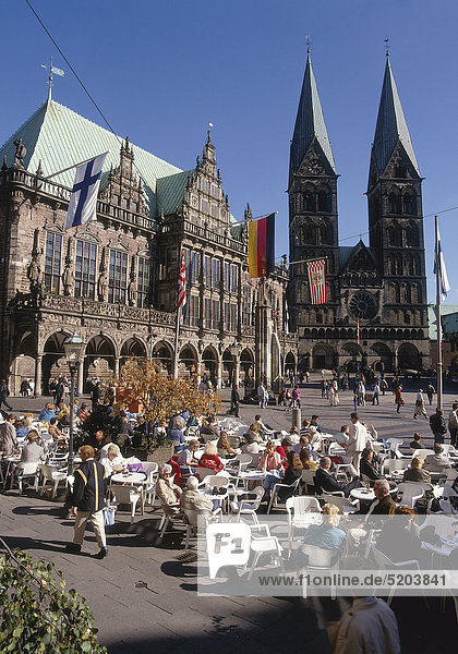 Bremen  Rathaus  Marktplatz  Dom St. Petri  Deutschland