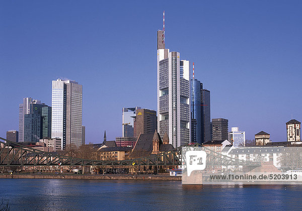 Frankfurt  Skyline  Main  Hessen  Deutschland
