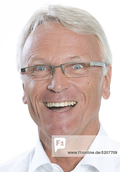 Älterer Mann  lacht  Porträt