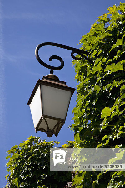 Low angle view of a street lamp
