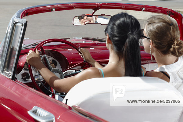 Frau , Cabrio , fahren , Retro