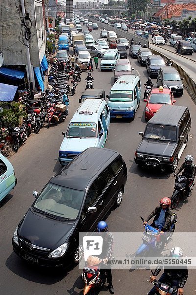 Jakarta  Hauptstadt  über  Omnibus  Ansicht  Südostasien  Indonesien  Marmelade  Java  Straßenverkehr