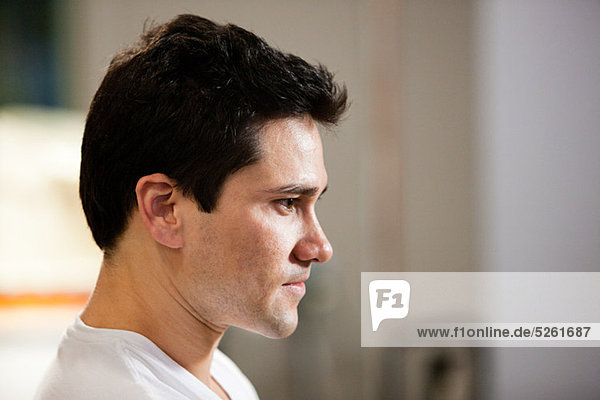 Contemplative man portrait