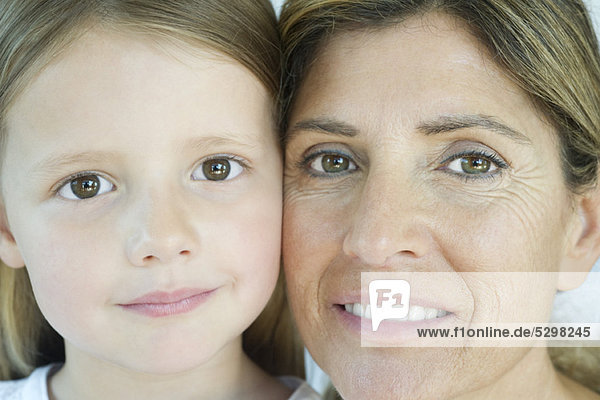 Grandmother and granddaughter  portrait