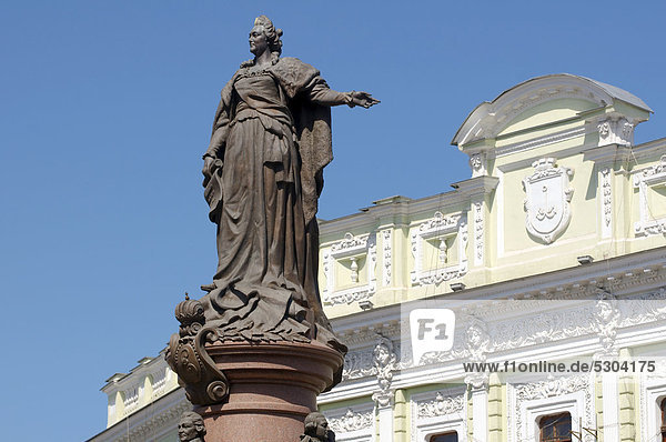 Bronzedenkmal  Katharina die Große  Kaiserin von Russland  Odessa  Ukraine  Europa