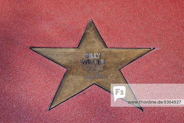 Stern von Billy Wilder  Boulevard der Stars  Potsdamer Platz  Berlin  Deutschland  Europa