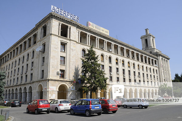 Bürogebäude  Verwaltungsgebäude  Piata Presei Libere Platz  Bukarest  Rumänien  Osteuropa  ÖffentlicherGrund