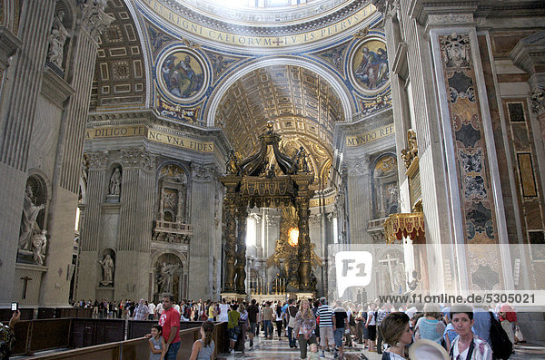 Interior of St Peter's Dome  Vatican City  Rome  Lazio  Italy  Europe