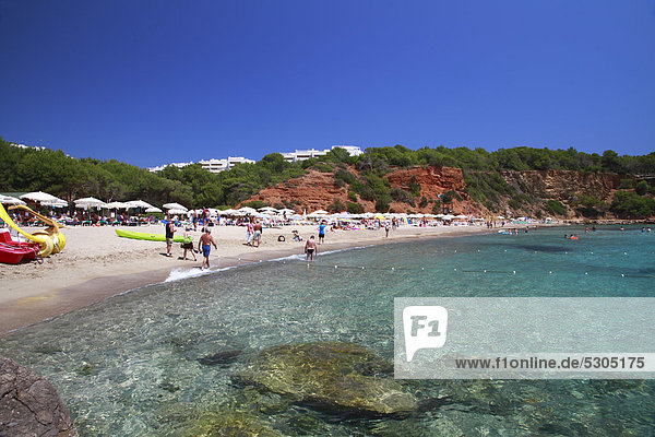Beach of Cala Lenya  Ibiza  Spain  Europe