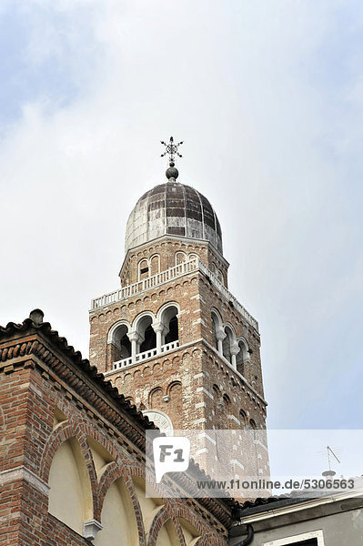 Glockenturm  Chiesa Cattedrale Chioggia  Kathedrale von Chioggia Maria Himmelfahrt  erbaut 1624 - 1627  Venedig  Venetien  Italien  Europa