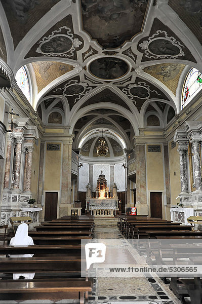 Interior view  nave and altar area  Basilica di San Giacomo  built in 1742  Chioggia  Venice  Veneto  Italy  Europe