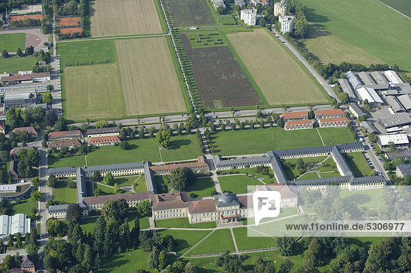 Aerial view Hohenheim Palace and Hohenheim University Plieningen Baden-Wuerttemberg Germany Europe