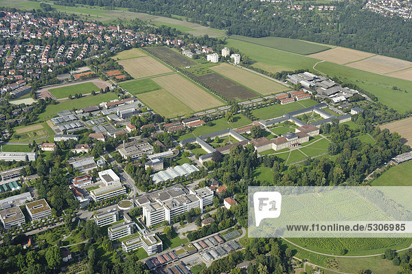 Luftbild  Teile der Campus-Universität Hohenheim  Plieningen  Baden-Württemberg  Deutschland  Europa