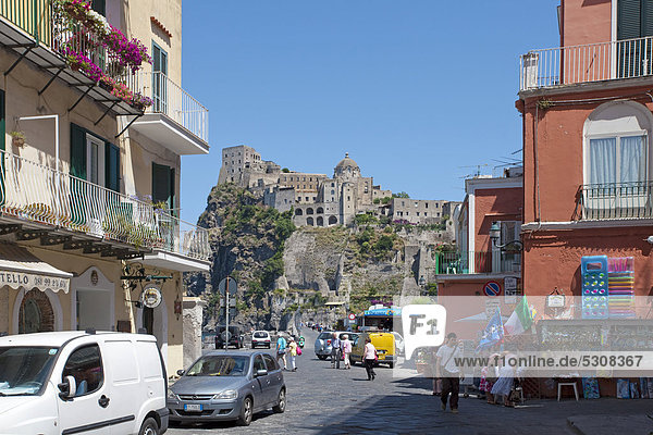 Europa Palast Schloß Schlösser Geschichte Castello Ortsteil Golf von Neapel Ischia Italien