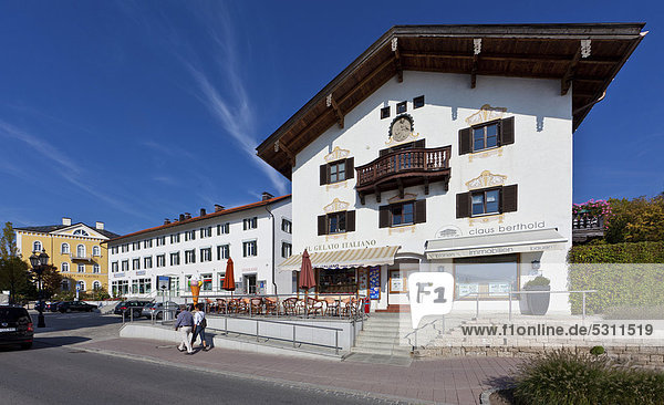 A cafe in Tegernsee  Upper Bavaria  Bavaria  Germany  Europe  PublicGround
