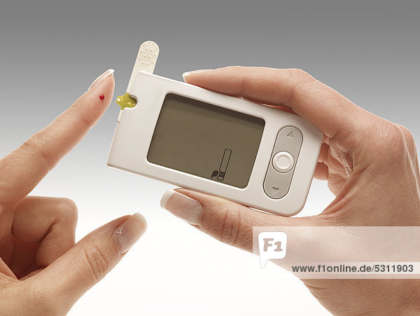 Blood glucose meter  finger test