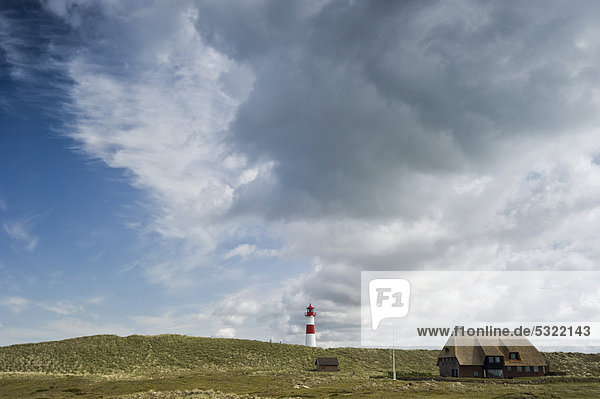 Europa Wohnhaus Leuchtturm Liste Reetdach Deutschland Nordfriesische Inseln